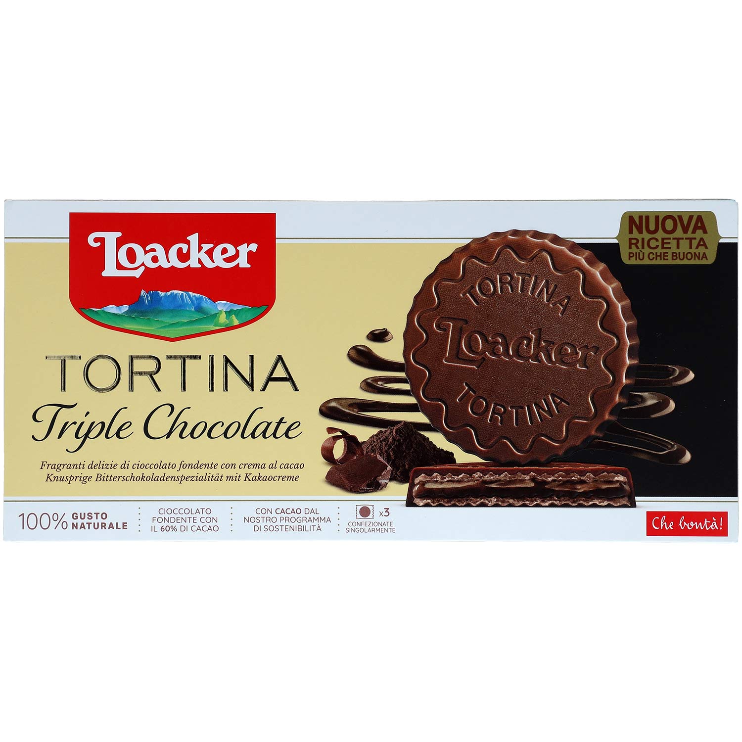 Loacker Tortina Triple Chocolate 3x21g