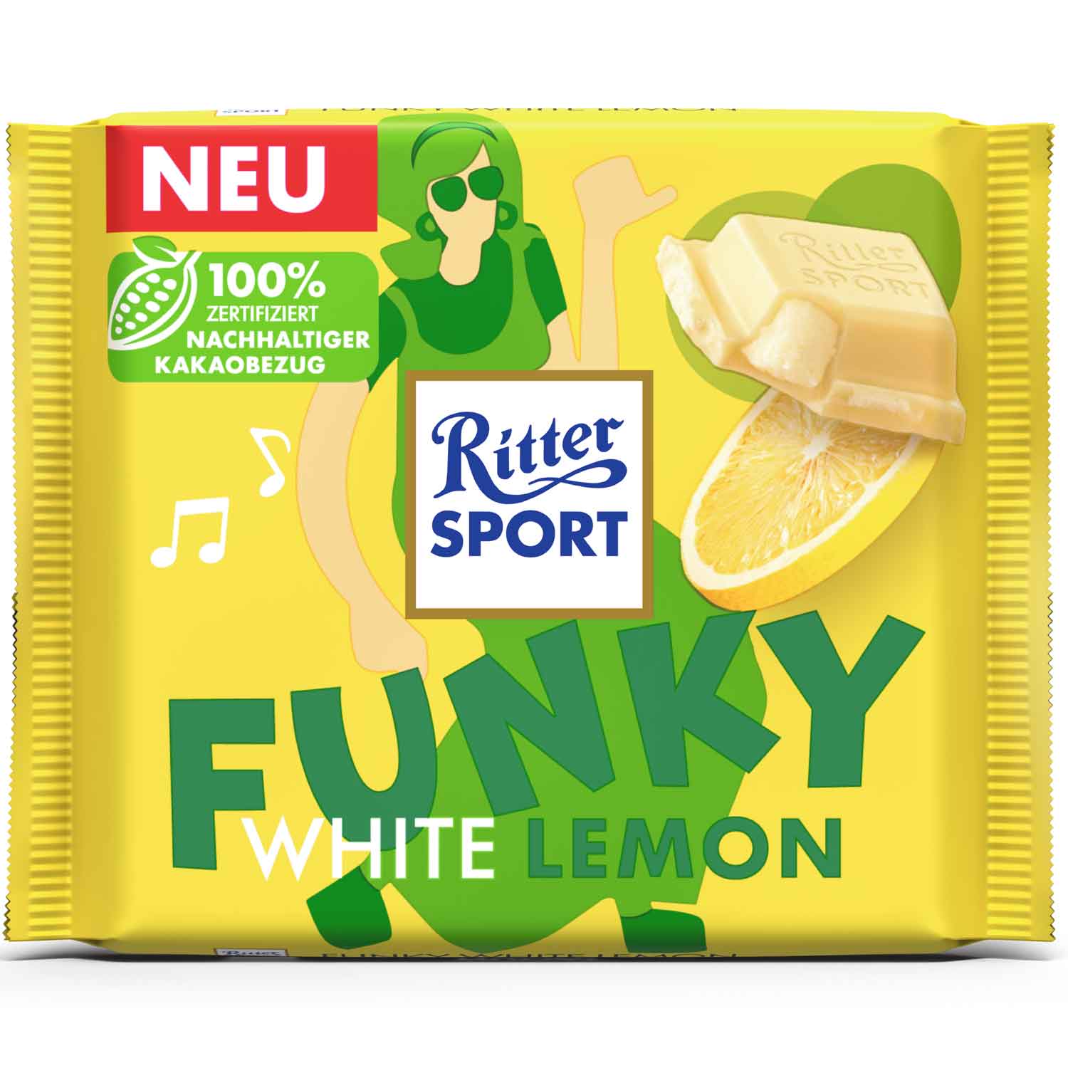 Ritter Sport Funky White Lemon 100g