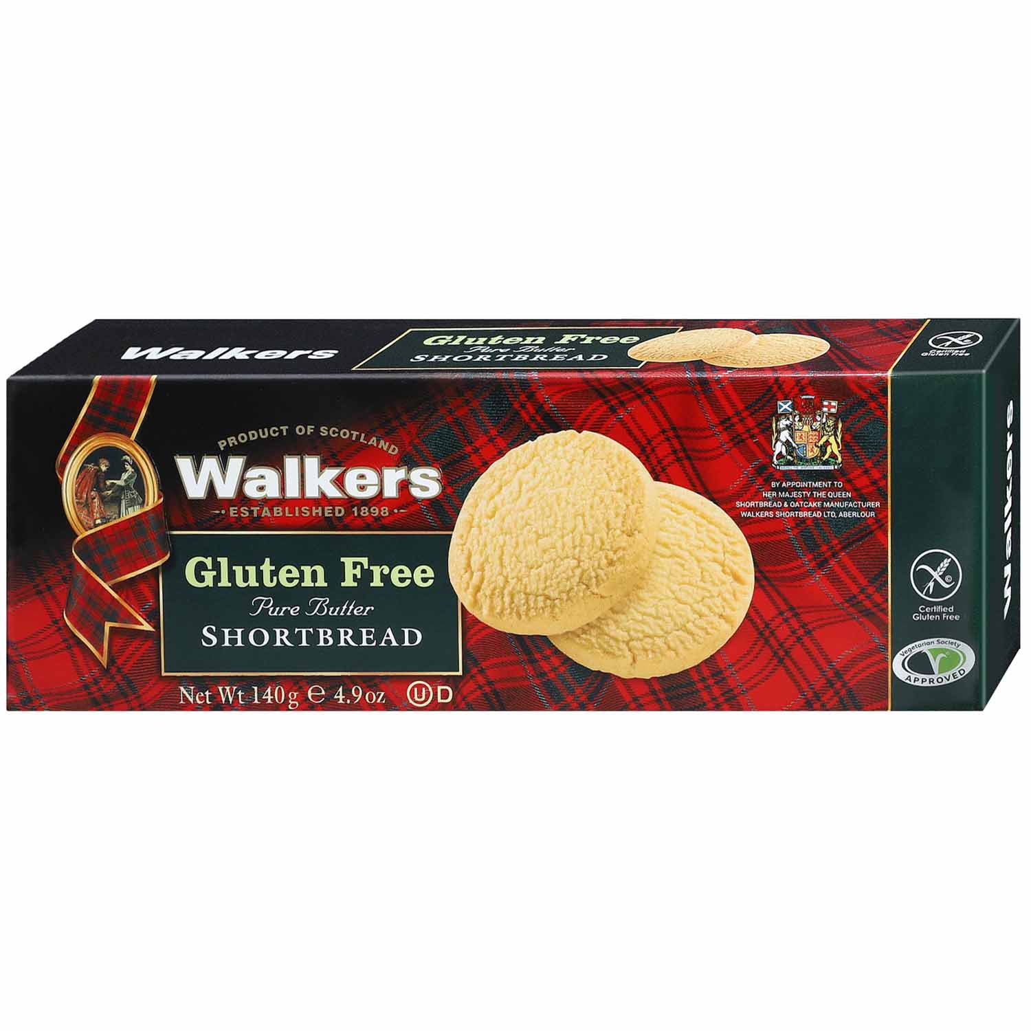 Walkers Gluten Free Pure Butter Shortbread 140g