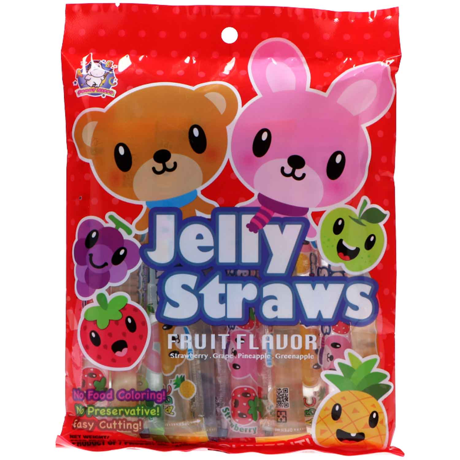 ABC Funny Hippo Jelly Straws 300g