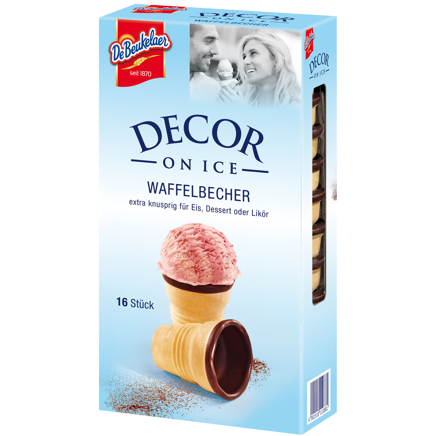 DeBeukelaer Decor on Ice Waffelbecher 16er