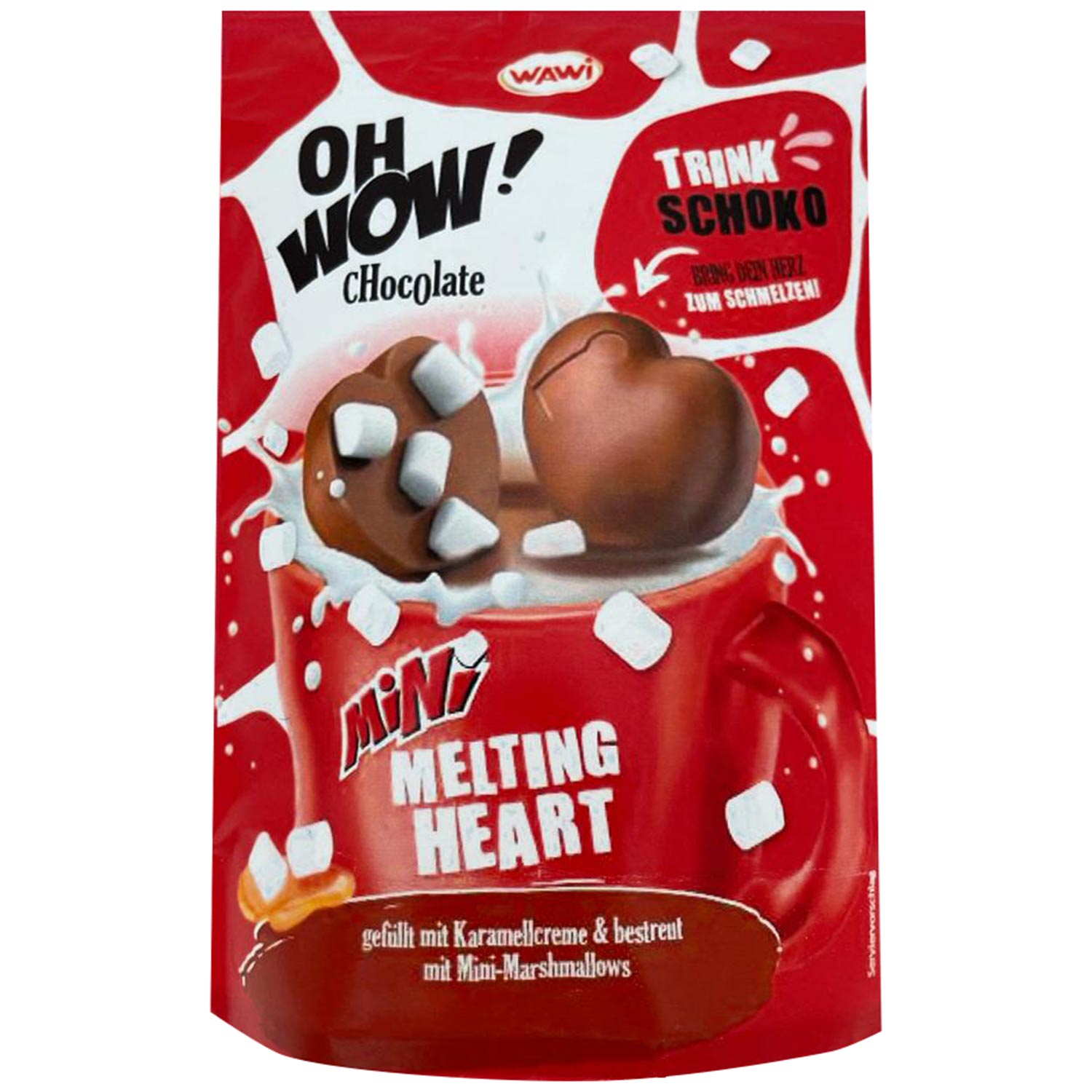 OH WOW! Chocolate Mini Melting Heart Vollmilch Karamell 110g