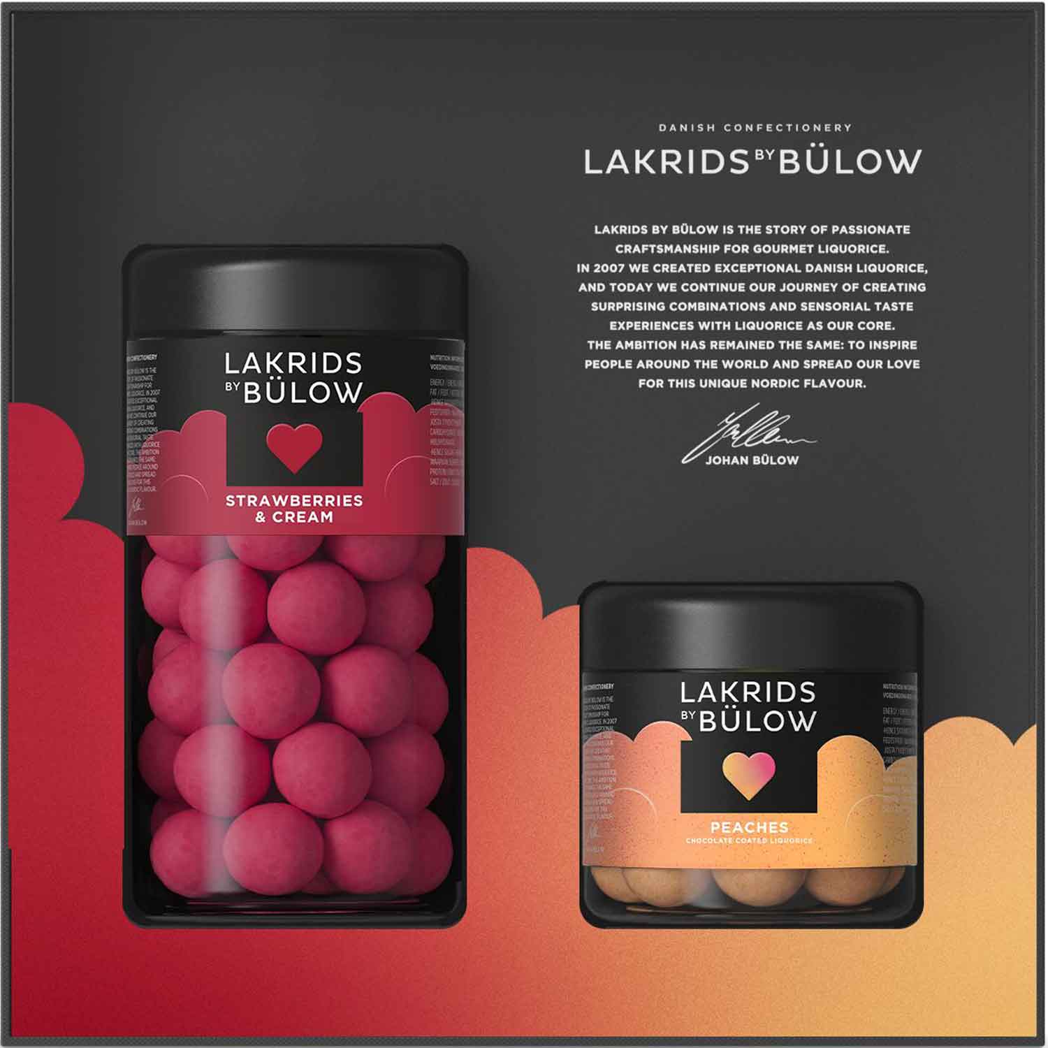 Lakrids by Bülow Love Strawberry & Cream & Peaches Black Box 420g