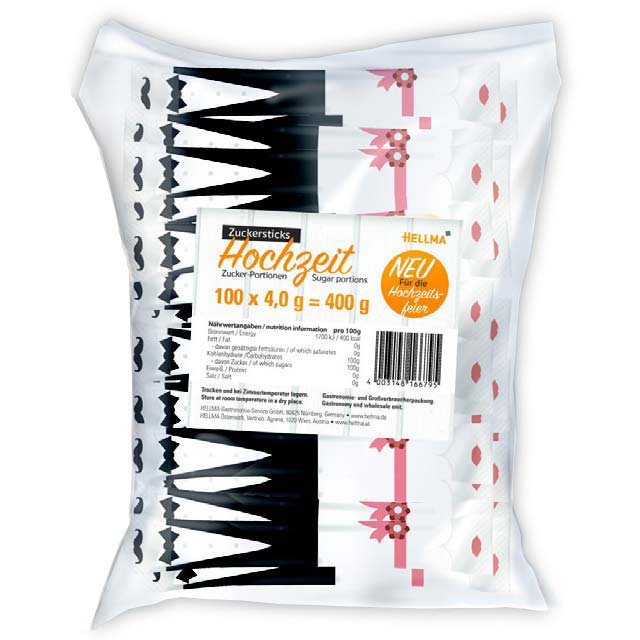 Hellma Zucker-Sticks 'Hochzeit' 100er