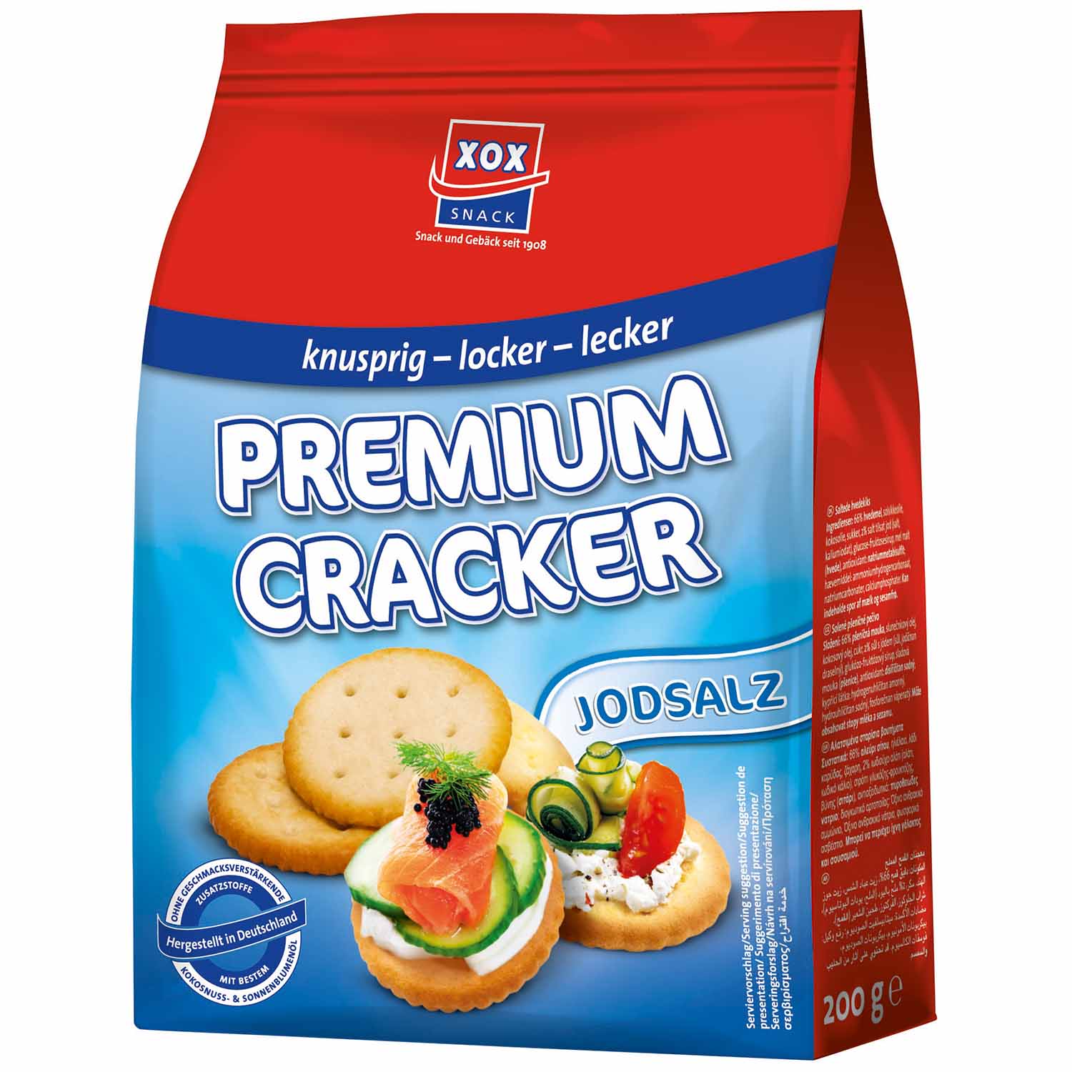 XOX Premium Cracker Jodsalz 200g