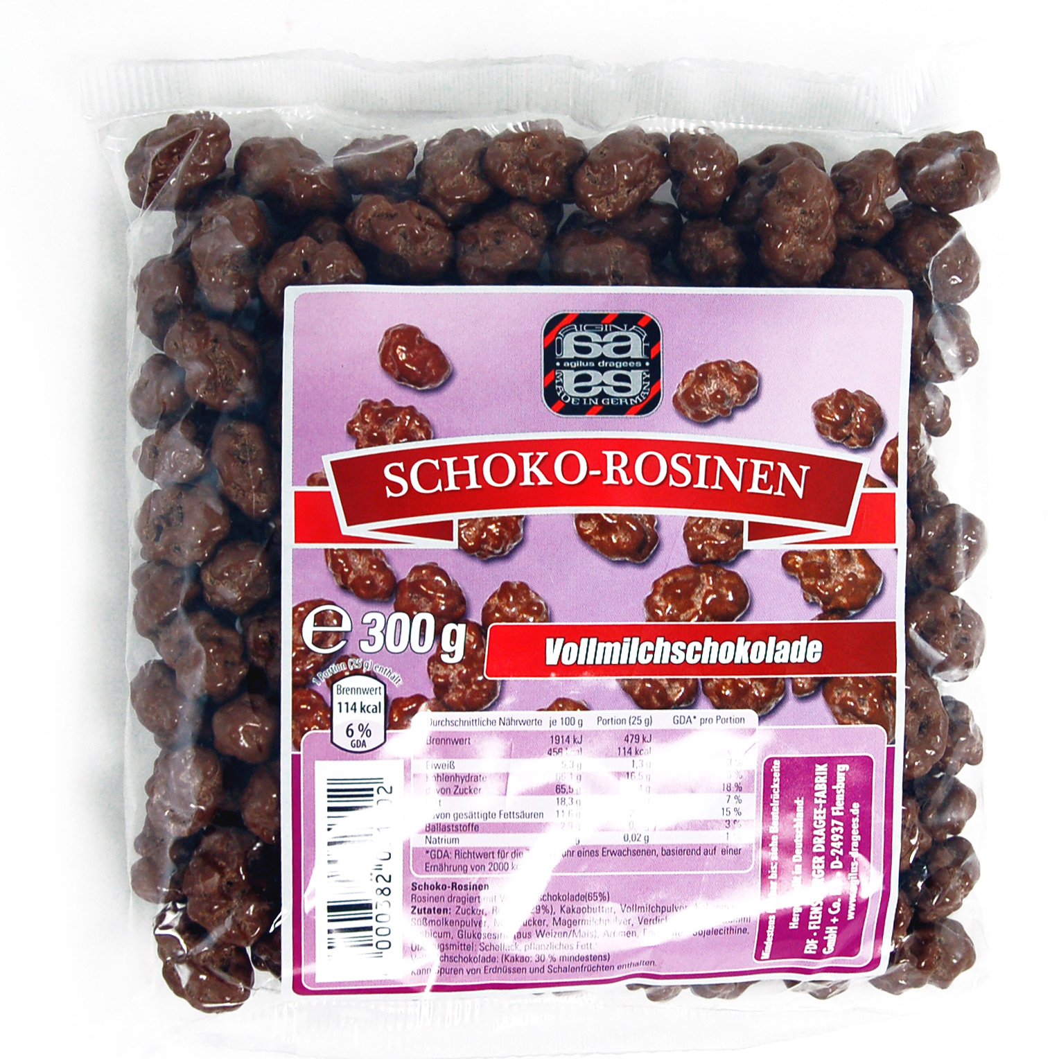 agilus dragees Schoko-Rosinen 300g
