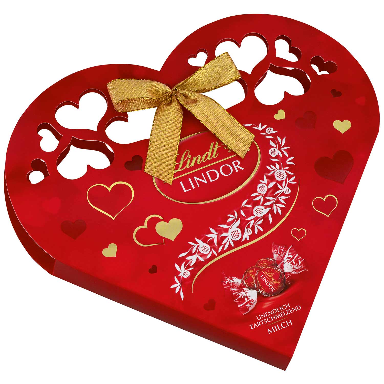 Lindt Lindor Kugeln Vollmilch Herzpackung 200g