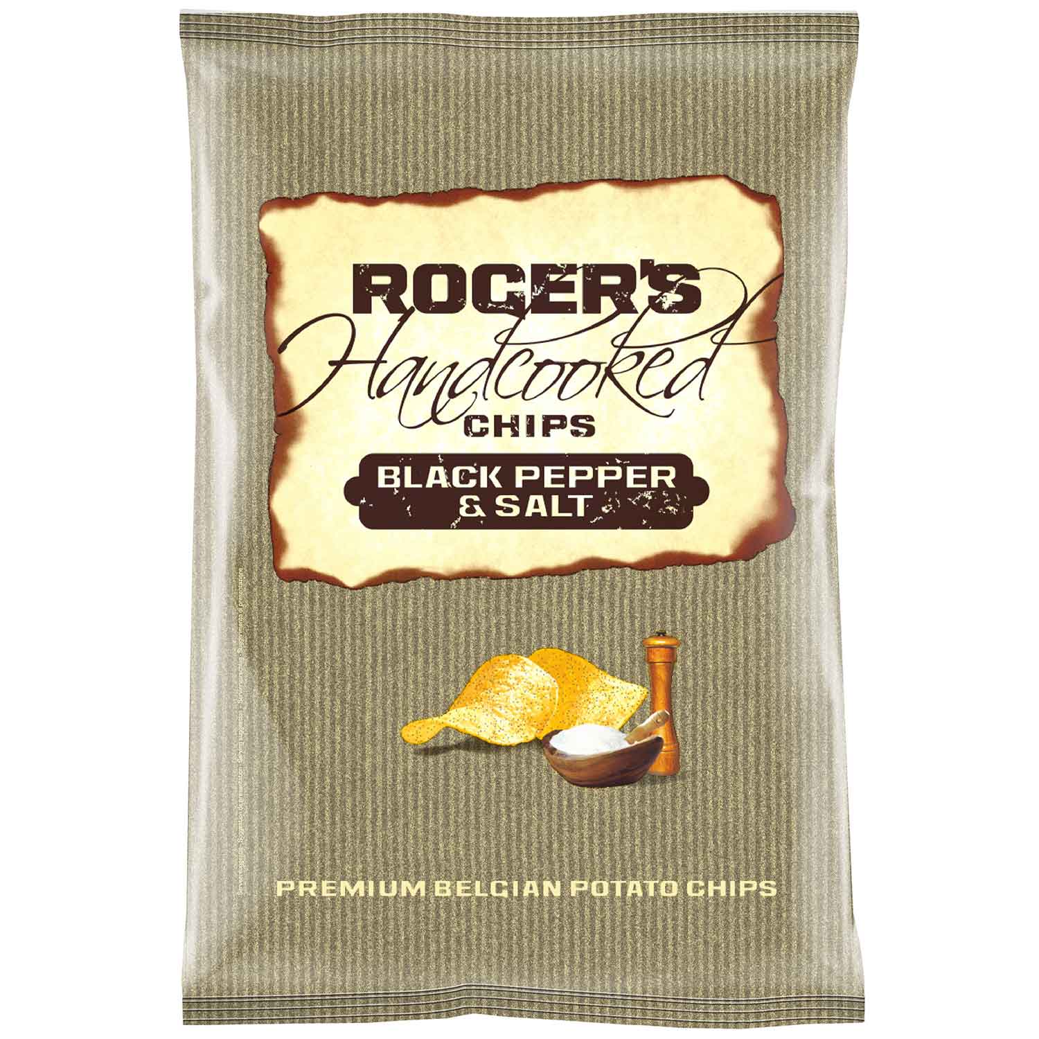 Roger's Handcooked Chips Black Pepper & Salt 150g