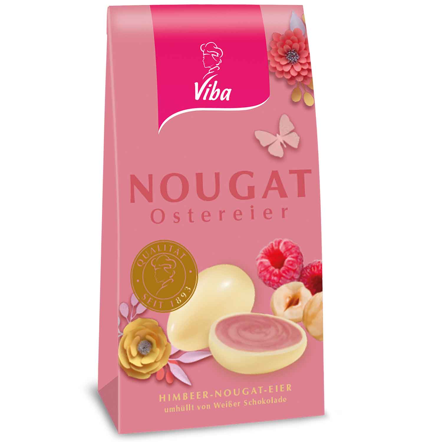 Viba Nougat Ostereier Himbeer-Nougat 114g