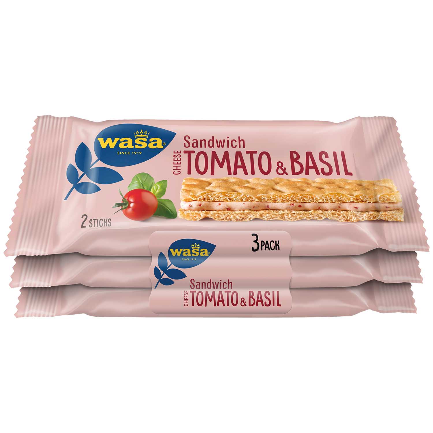 Wasa Sandwich Cheese Tomato & Basil 3er