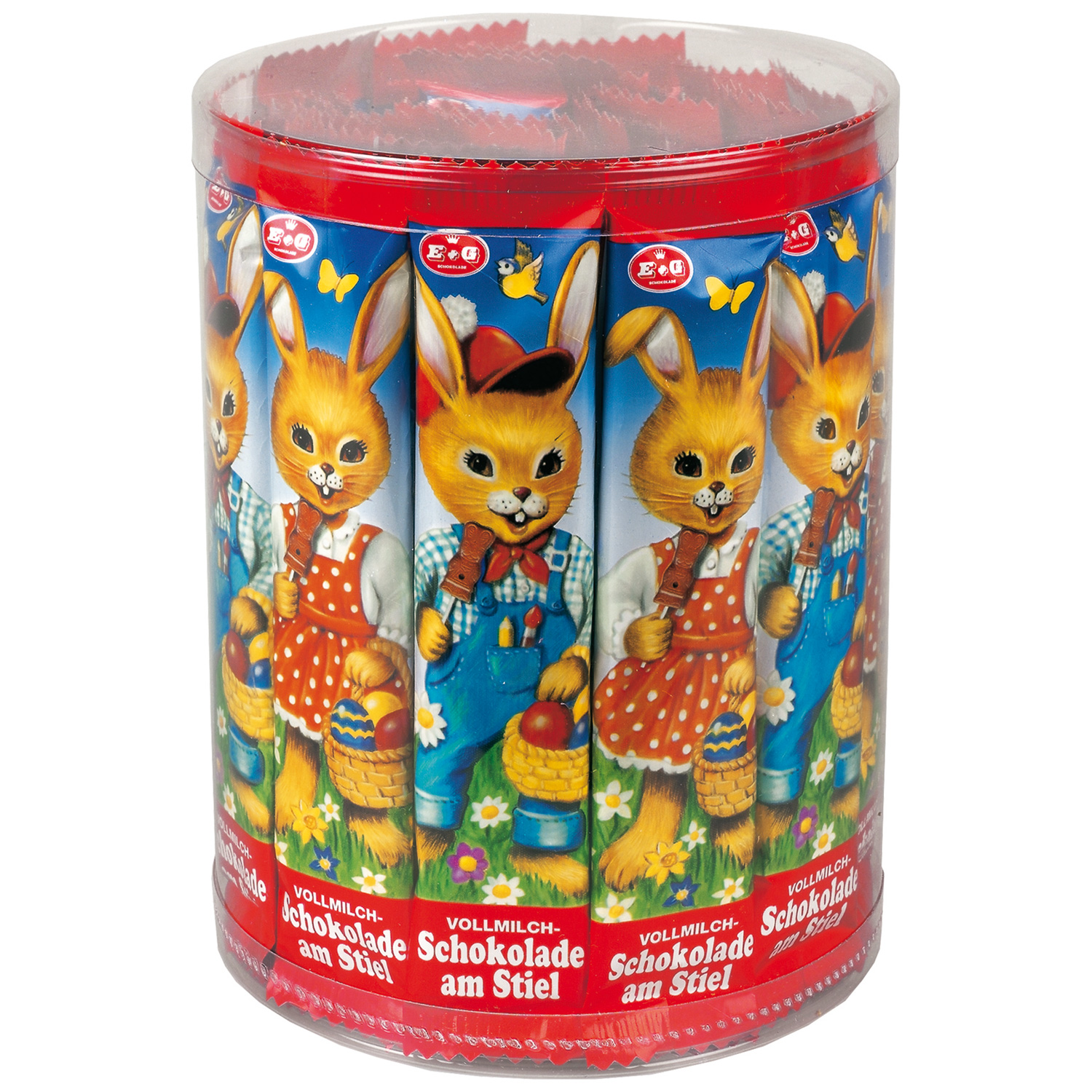 Lolly Choc Company Osterhasen am Stiel 45x15g