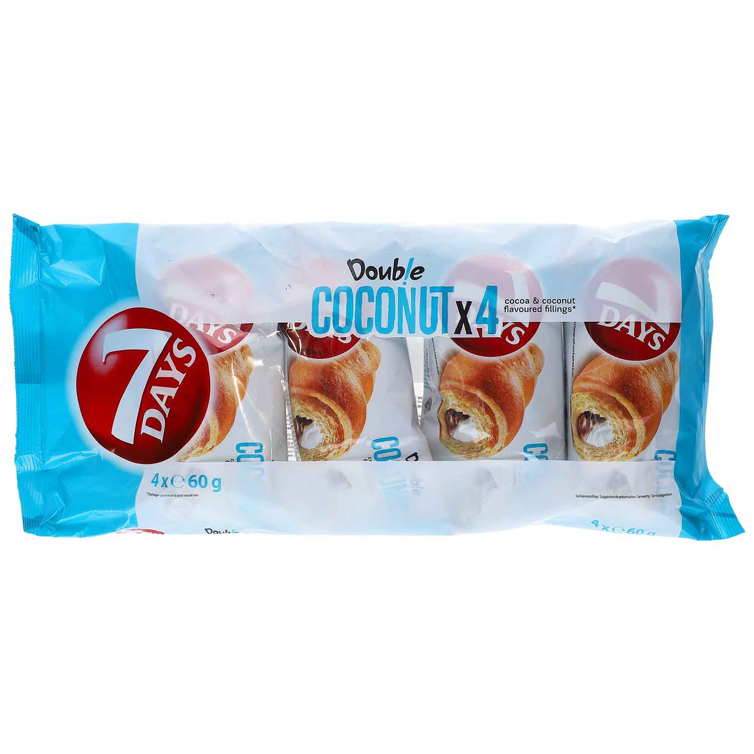7Days Double Croissant Kokosnuss 4x60g