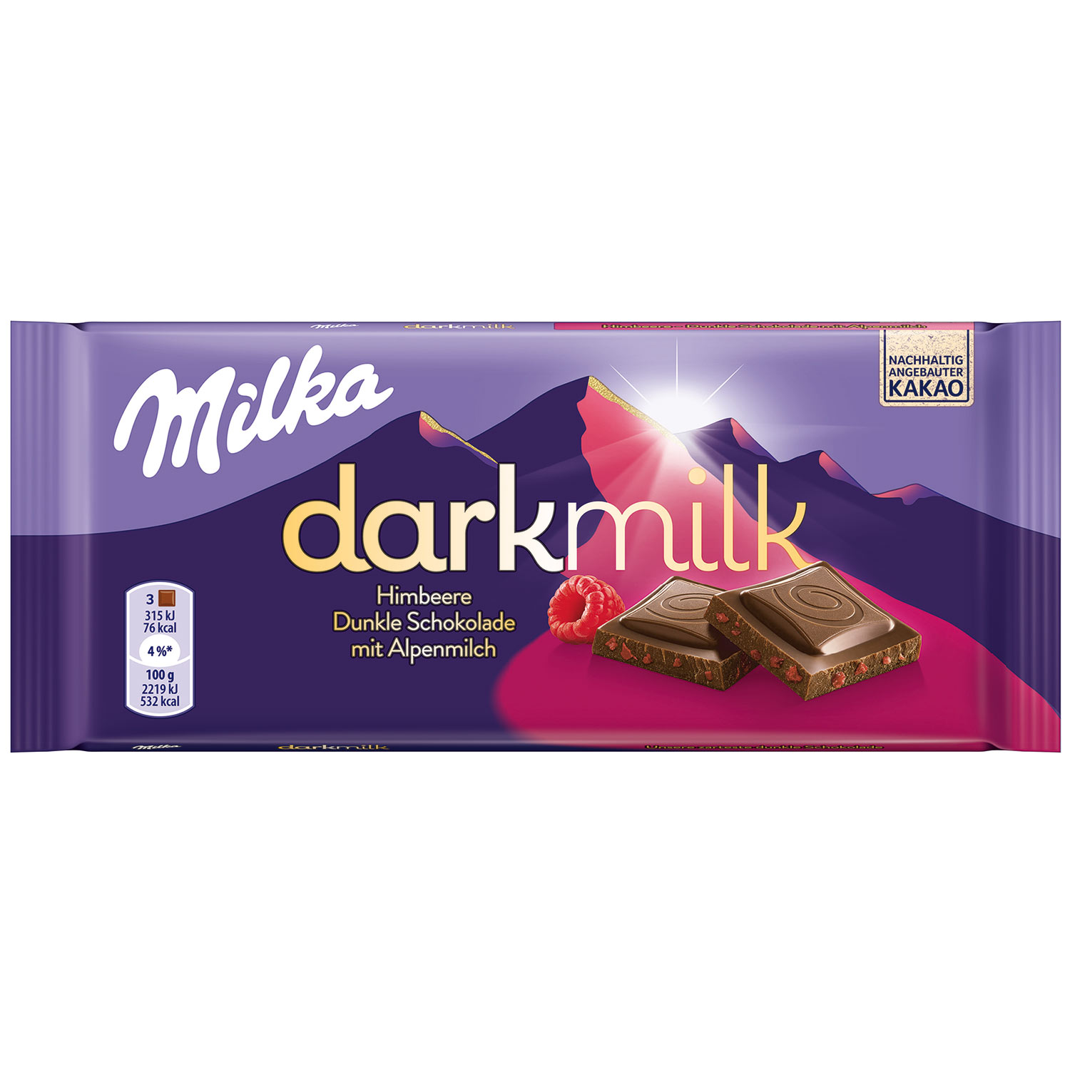 Milka darkmilk Himbeere 85g