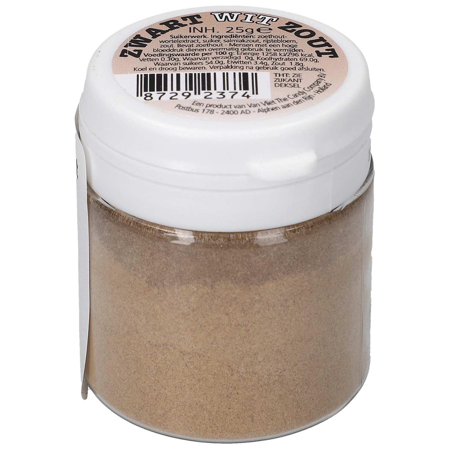 Van Vliet Zwart Wit Zout Salmiakpulver 25g