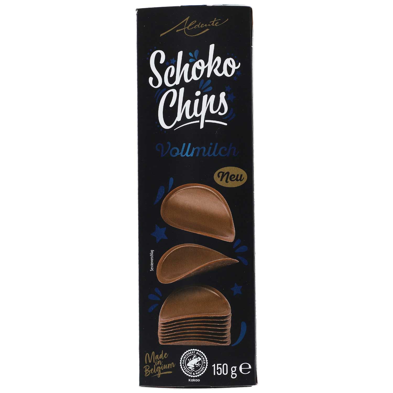 Aldente Schoko Chips Vollmilch 150g