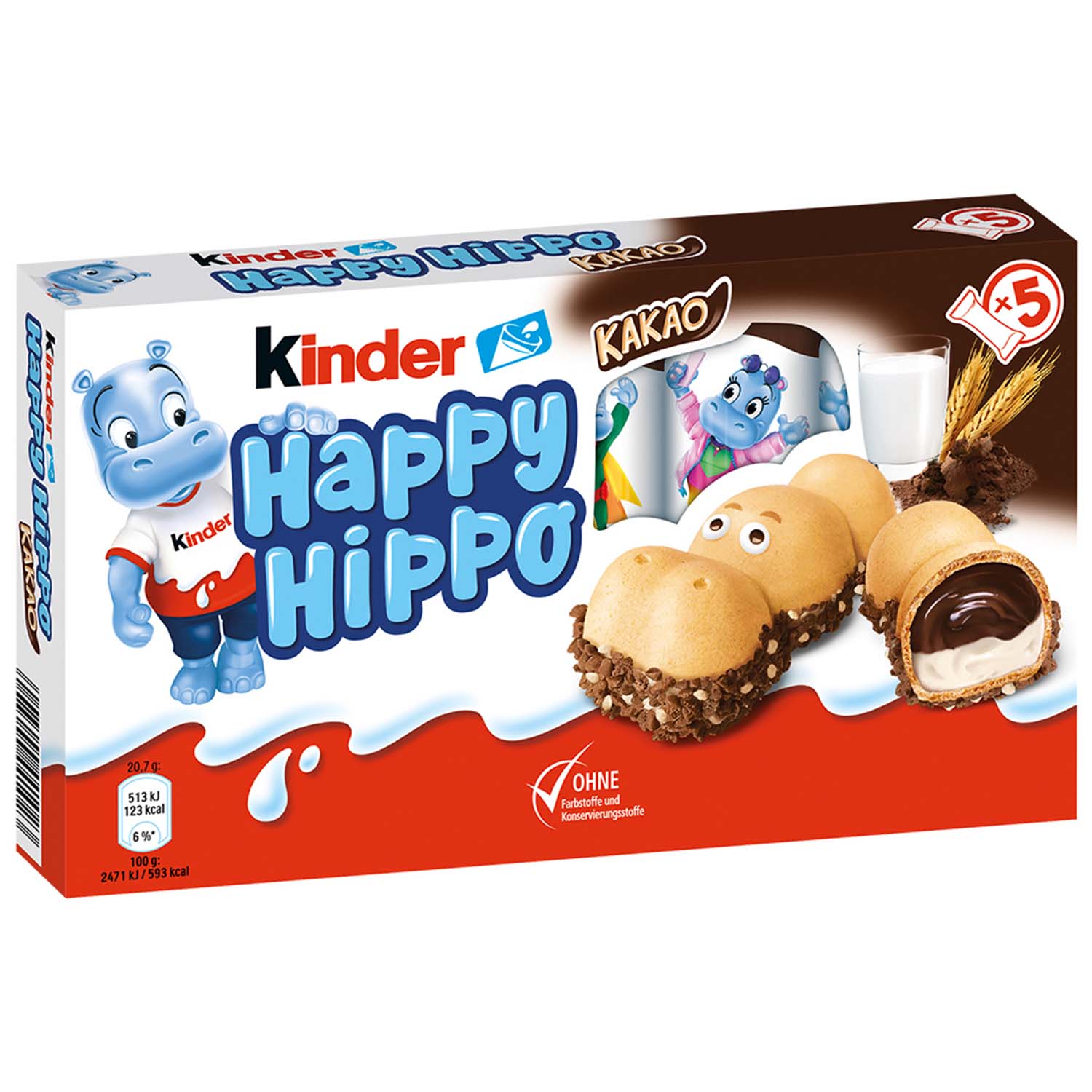 kinder Happy Hippo Kakao 5er