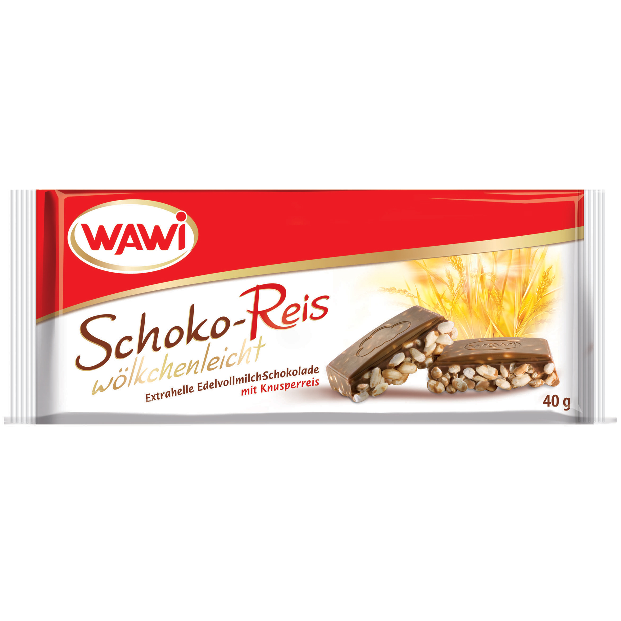 Wawi Schoko-Reis wölkchenleicht Edelvollmilch 40g