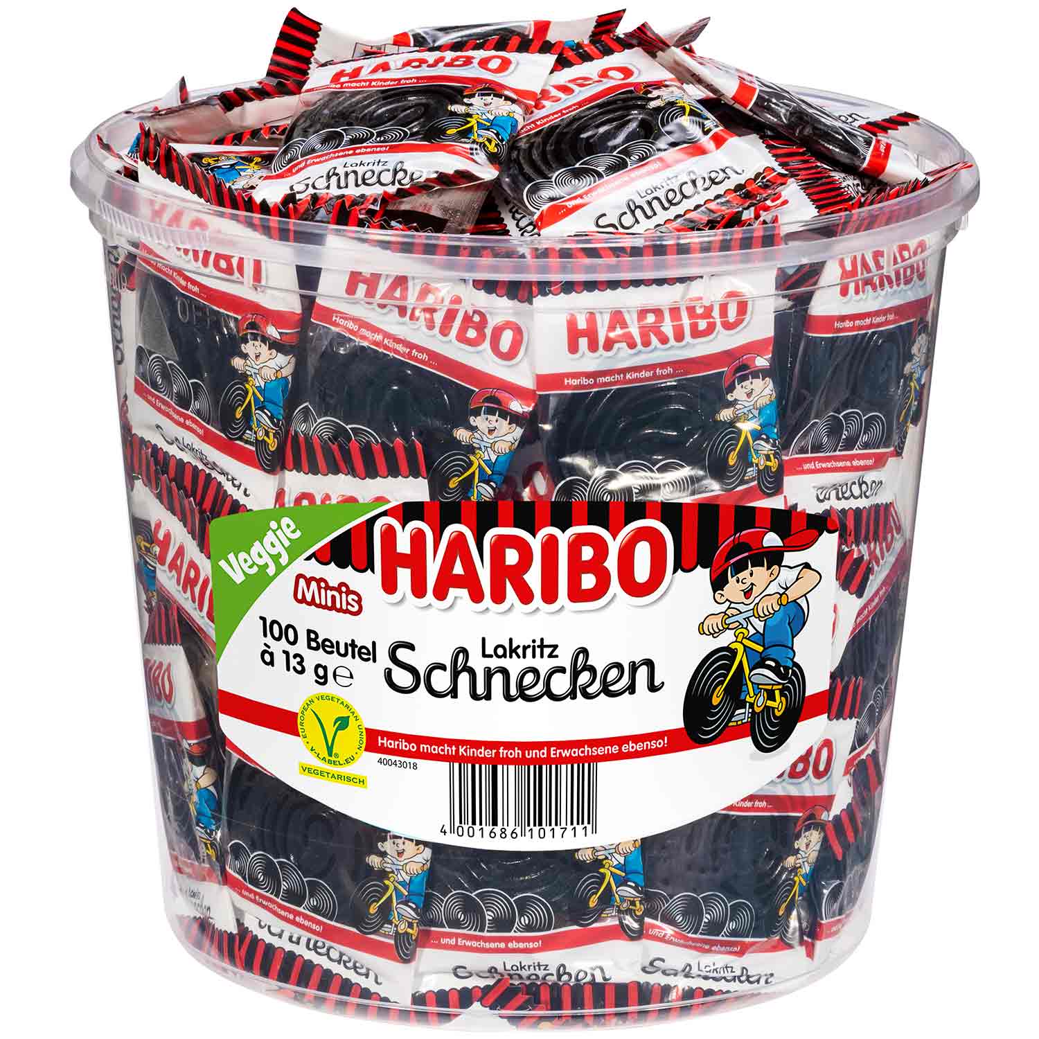 Haribo Lakritz Schnecken Minis veggie 100er