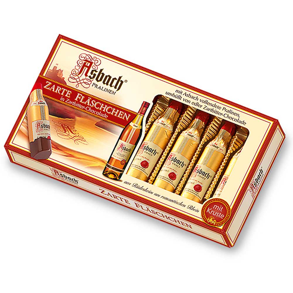 Asbach Pralinen Zarte Fläschchen mit Kruste 100g