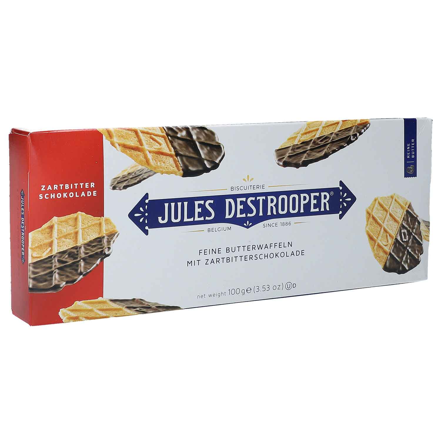 Jules Destrooper Feine Butterwaffeln Zartbitterschokolade 100g