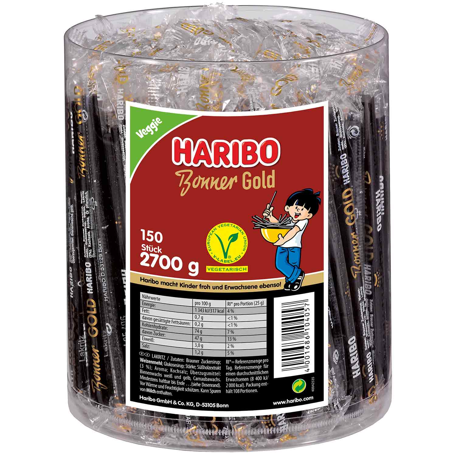 Haribo Bonner Gold veggie 150er