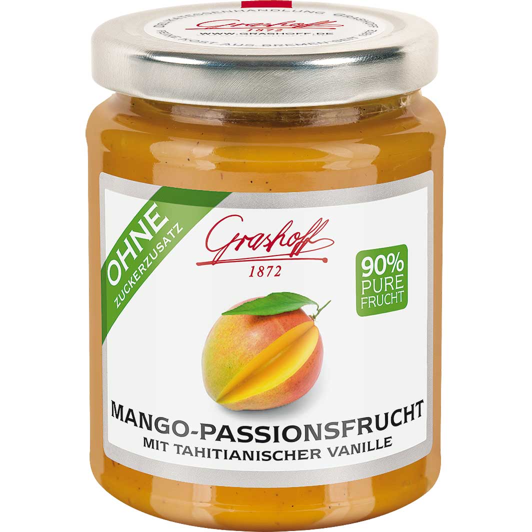 Grashoff Mango-Passionsfrucht mit tahitianischer Vanille 230g