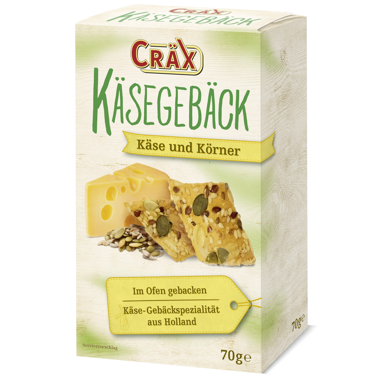 Cräx Käsegebäck Käse und Körner 70g