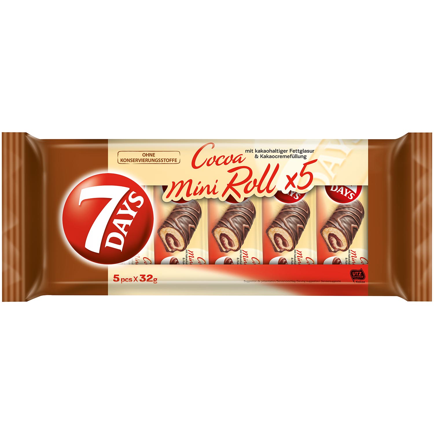 7Days Cocoa Mini Roll Kakao 5x32g