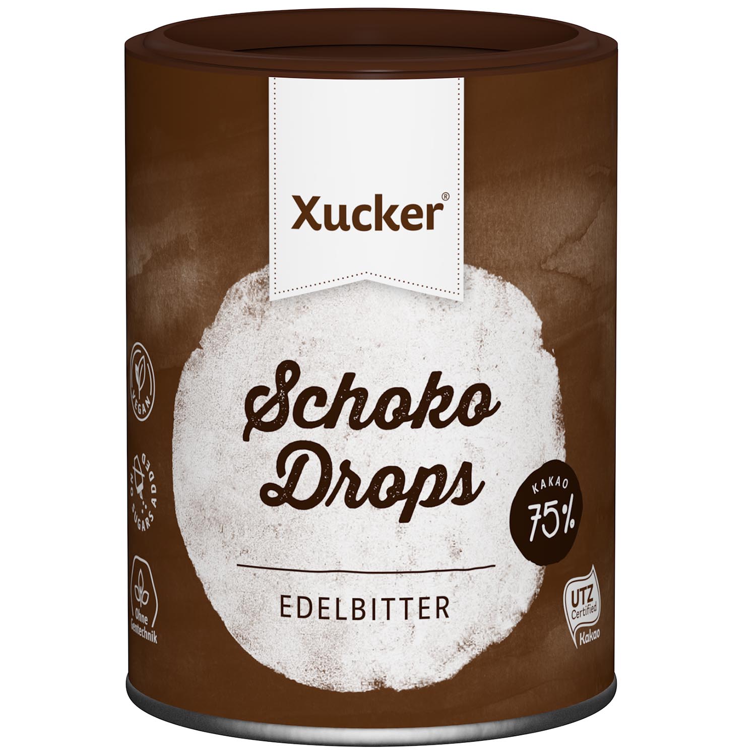 Xucker Schoko Drops Edelbitter 200g