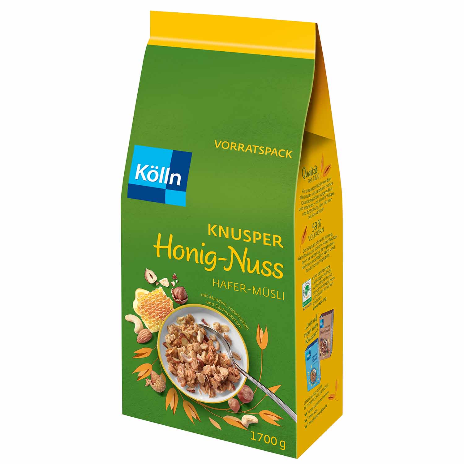 Kölln Hafer-Müsli Knusper Honig-Nuss 1,7kg