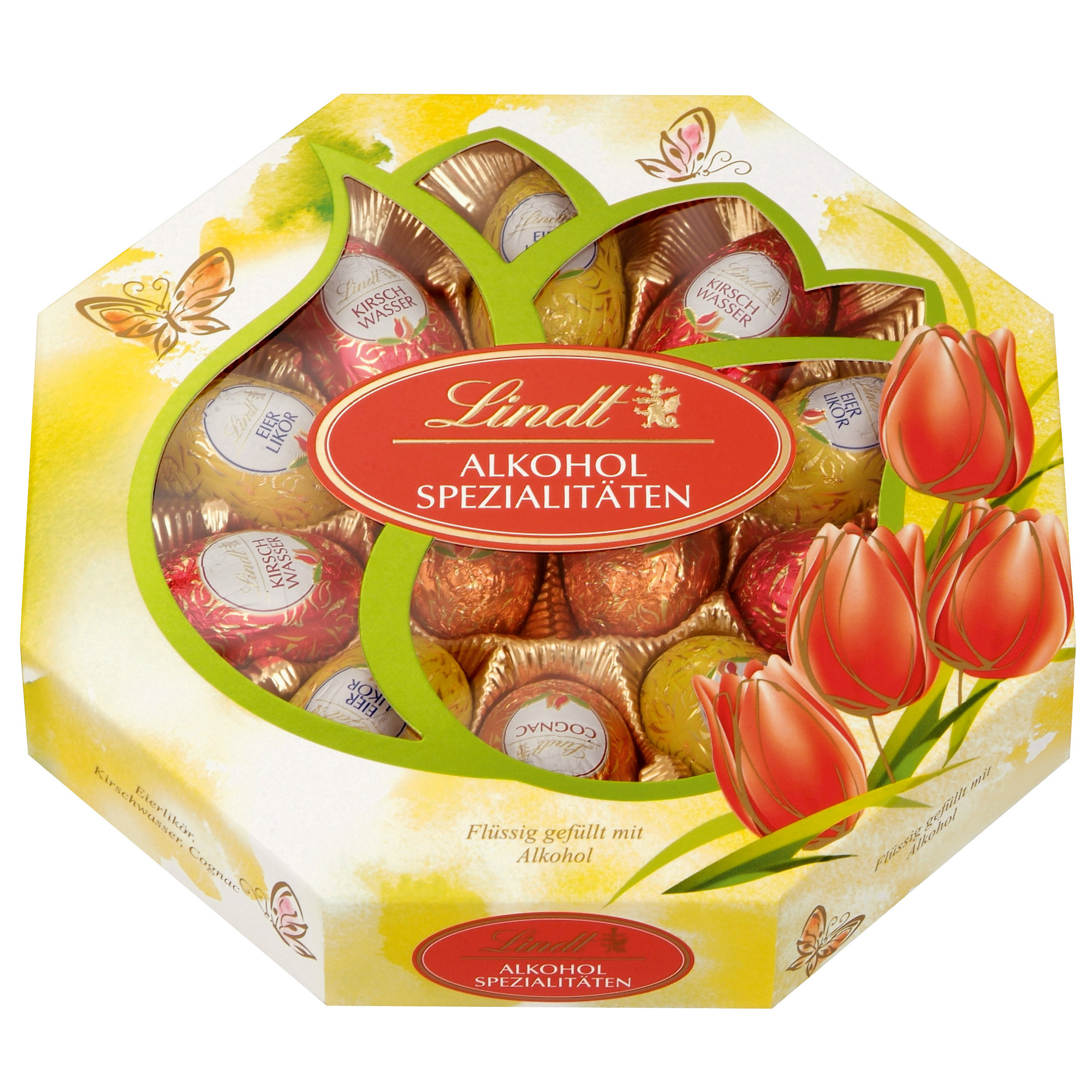Lindt Alkohol-Spezialitäten-Eier Kassette 216g