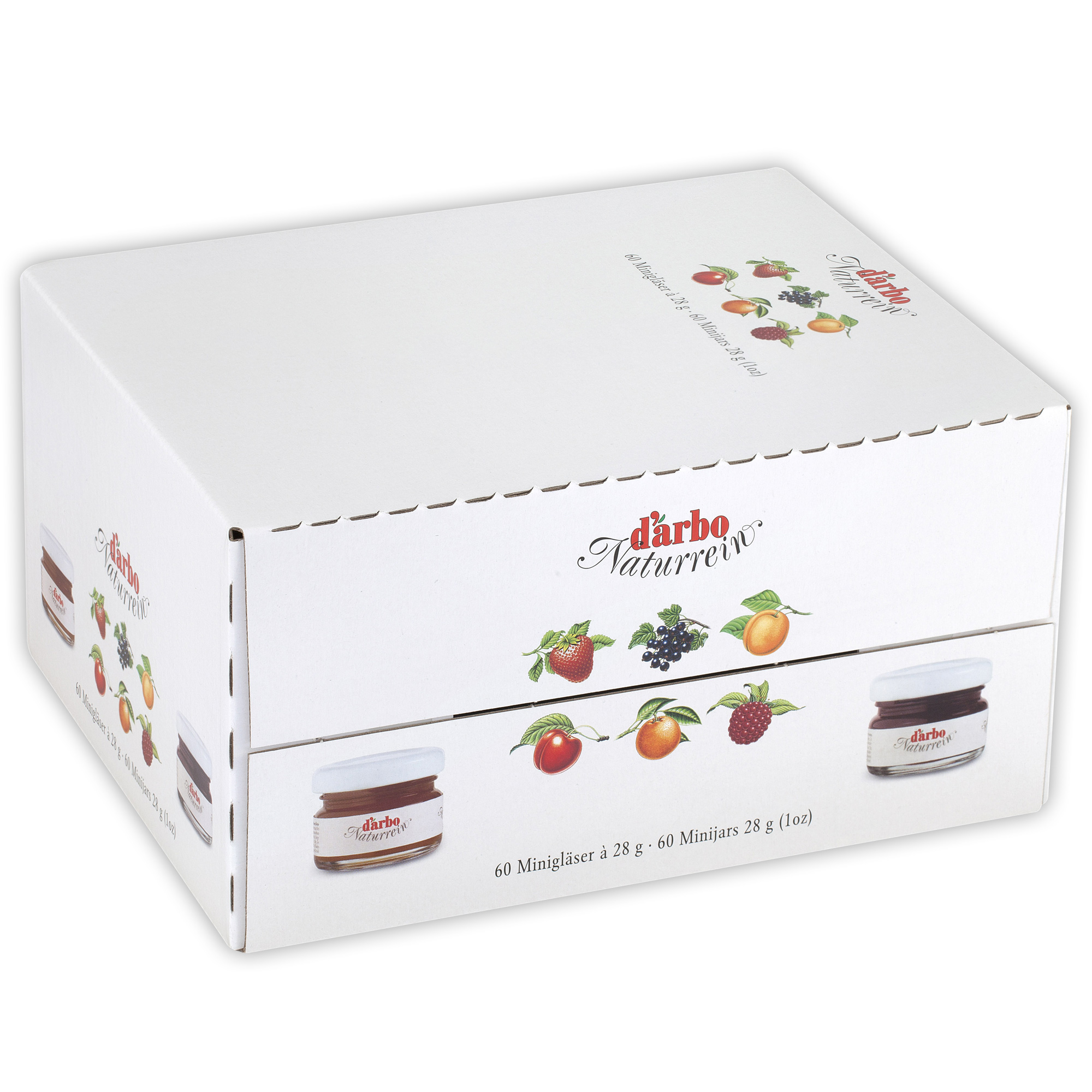 d'arbo Naturrein Kirsche Konfitüre Extra Minigläser 60x28g
