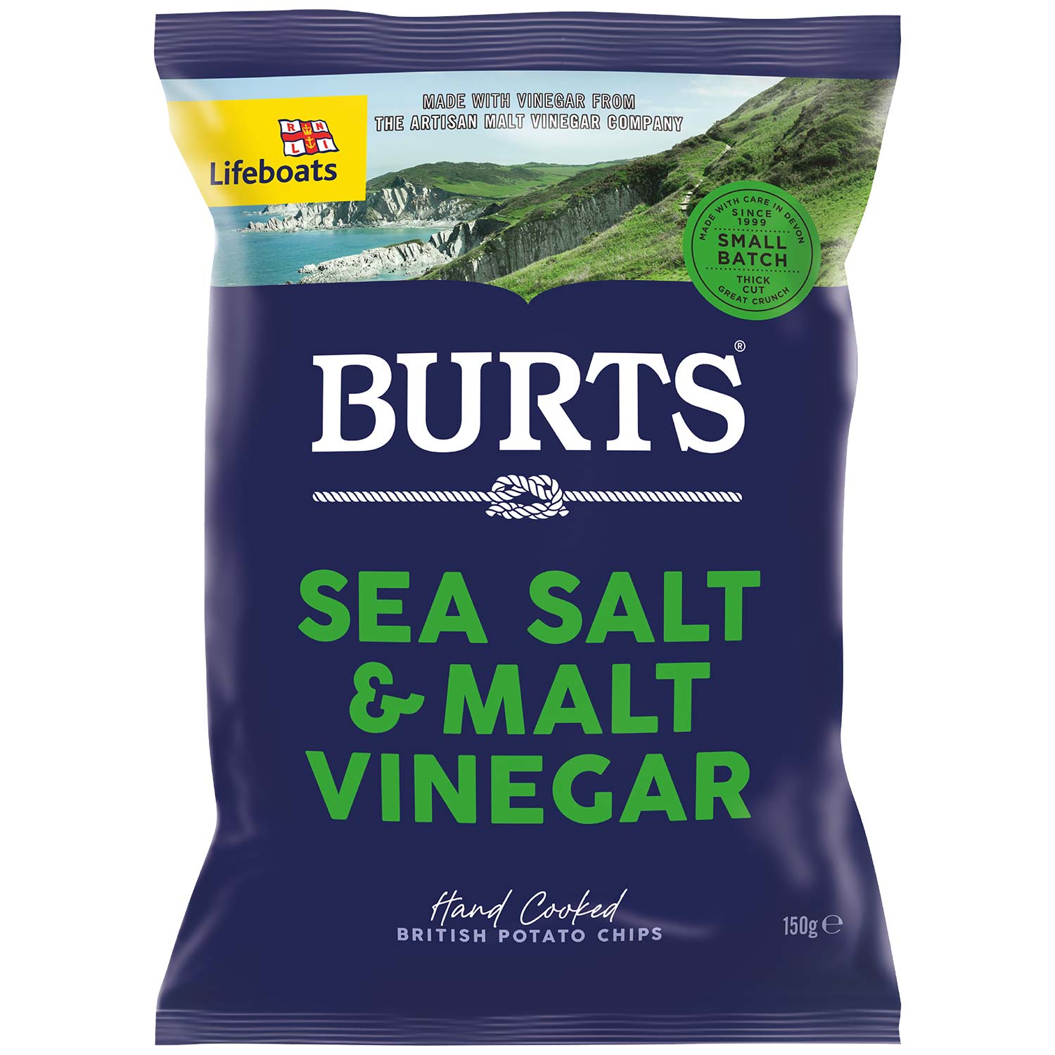 Burts Sea Salt & Malt Vinegar 150g