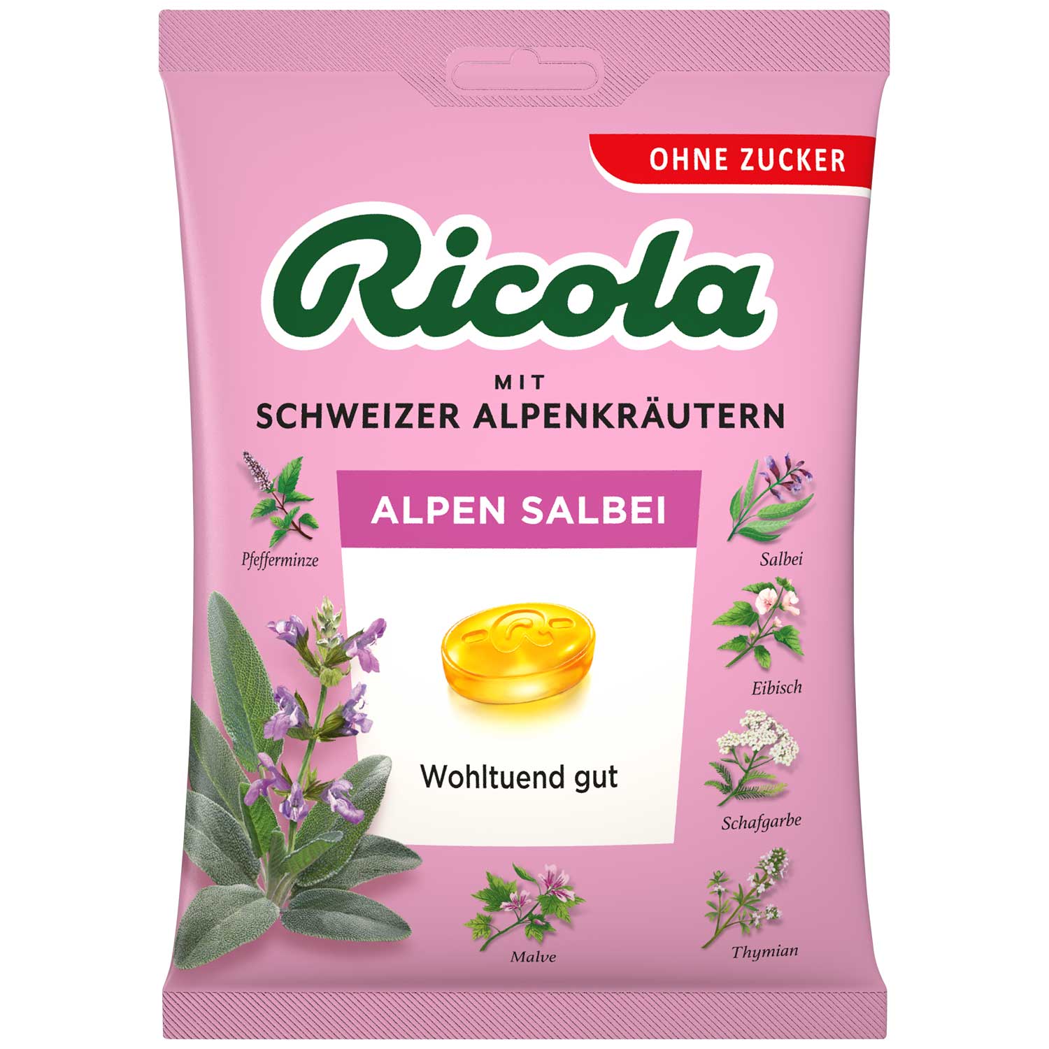 Ricola Alpen Salbei ohne Zucker 75g