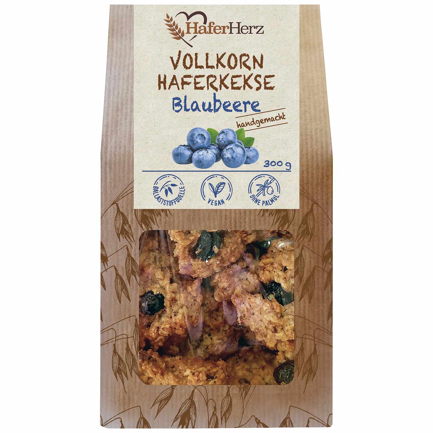 HaferHerz Haferkekse Blaubeere 300g