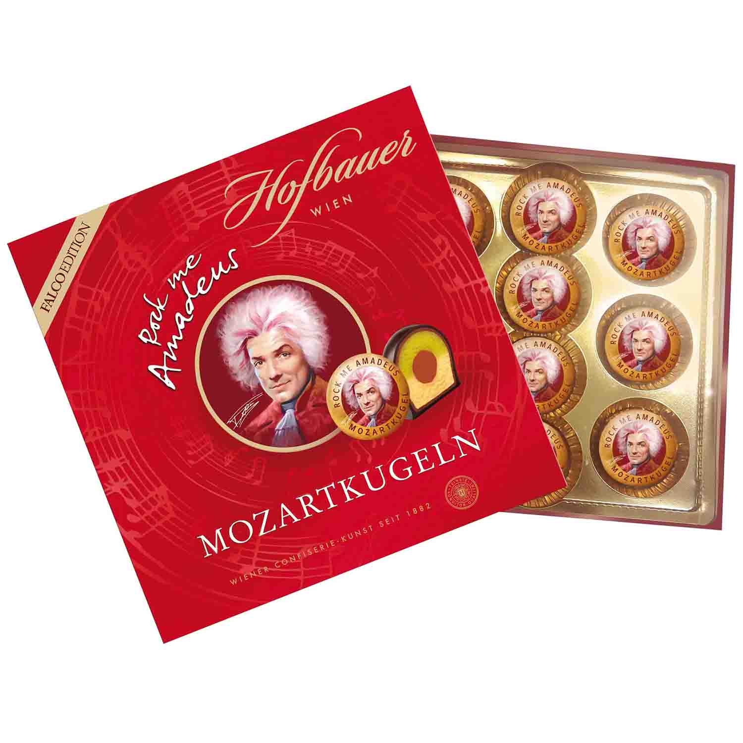 Hofbauer Wien Mozartkugeln Falco Edition 200g
