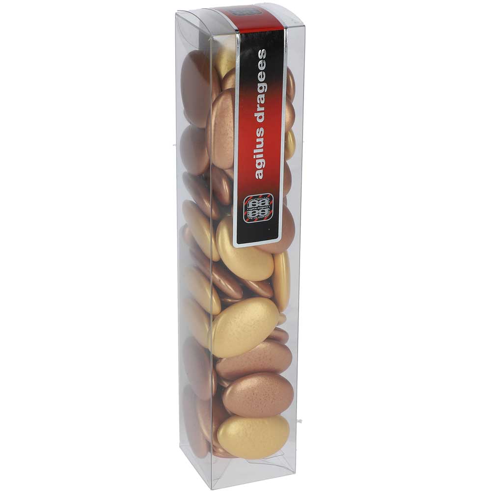 agilus dragees Chocomandis kupfer & gold 180g
