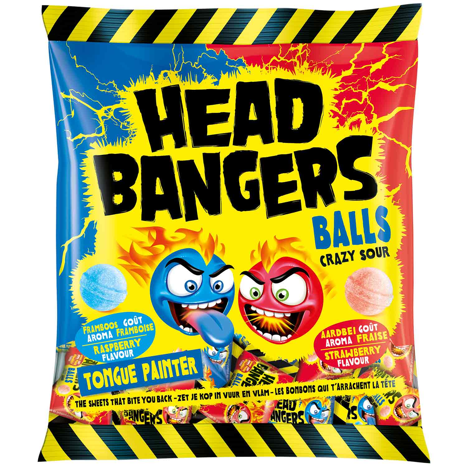 Head Bangers Balls Crazy Sour Himbeere & Erdbeere 135g