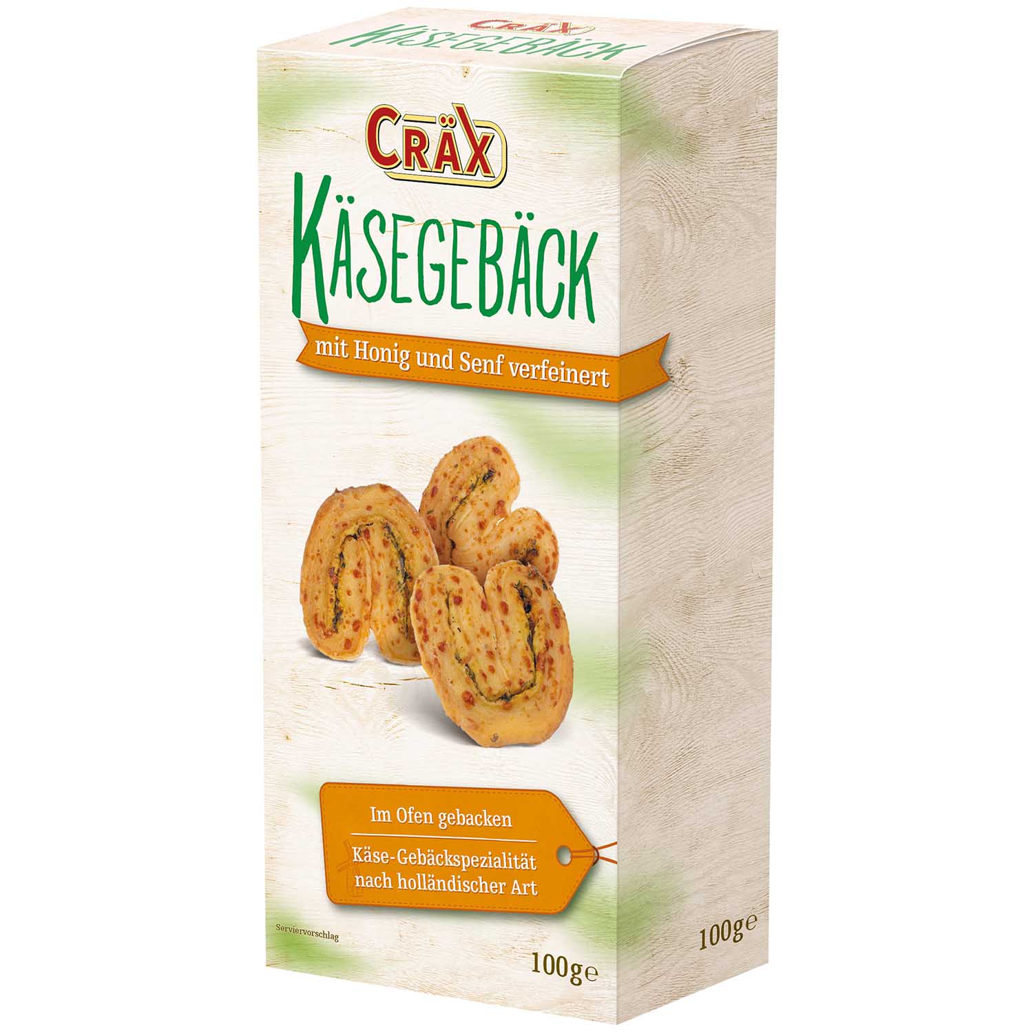 Cräx Käsegebäck mit Honig und Senf 100g