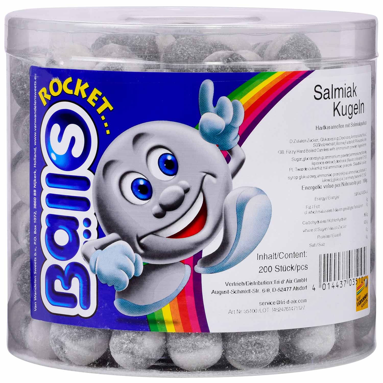 Rocket Balls Salmiak-Kugeln 200er