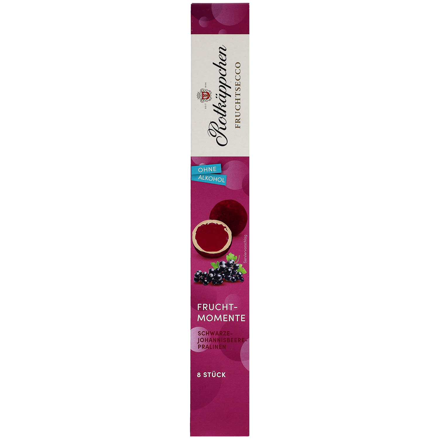 Rotkäppchen Fruchtsecco Schwarze-Johannisbeere-Pralinen ohne Alkohol 8er