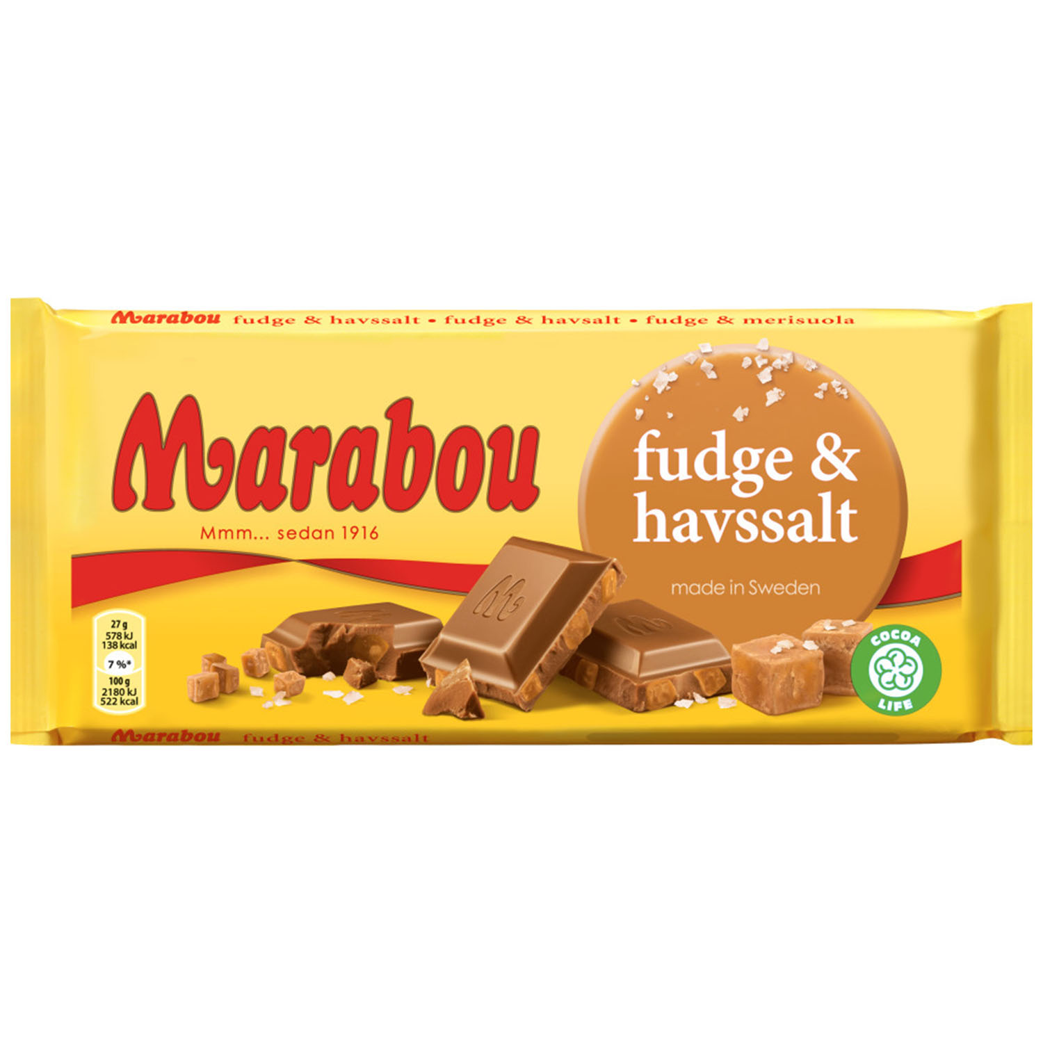 Marabou Fudge & Havssalt 185g