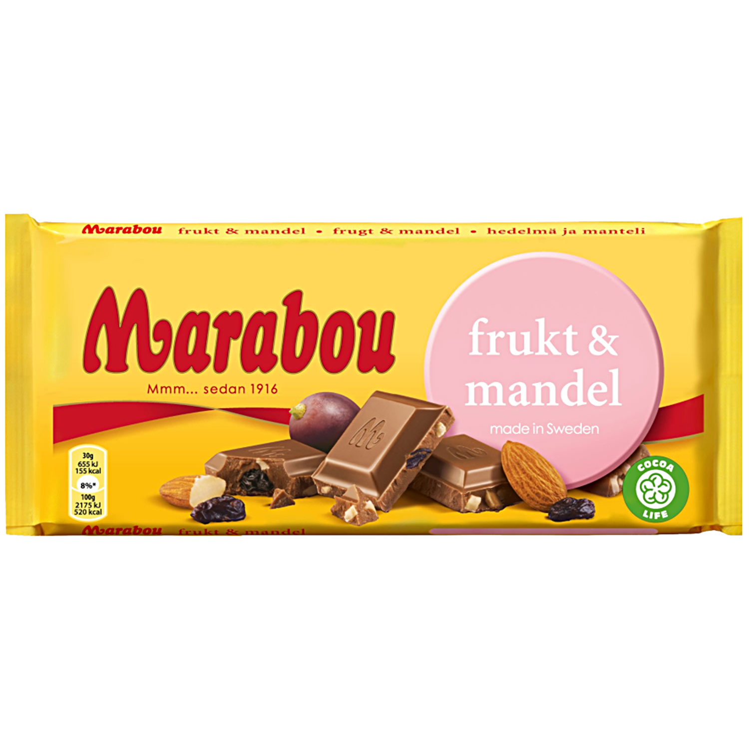 Marabou Frukt & Mandel 200g