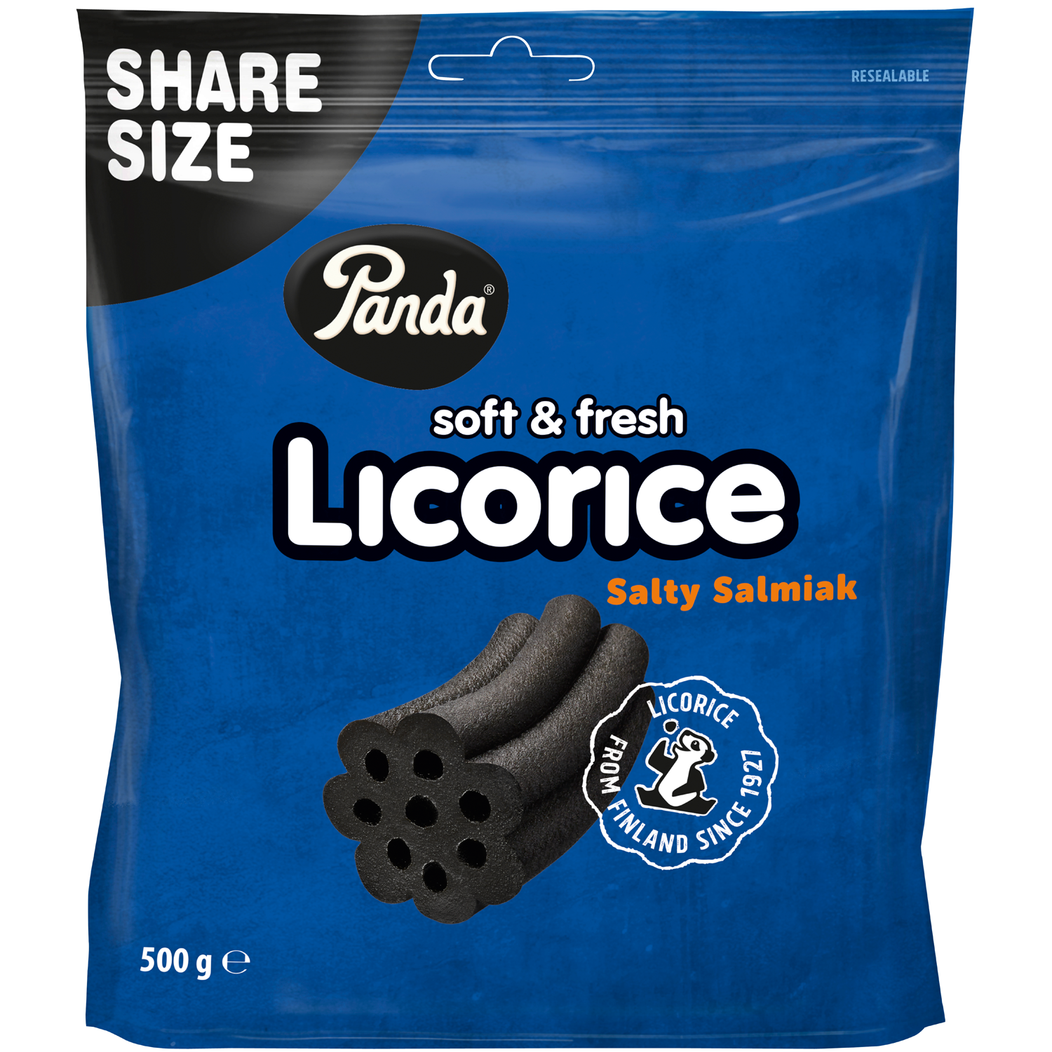 Panda Licorice Salty Salmiak soft & fresh 500g