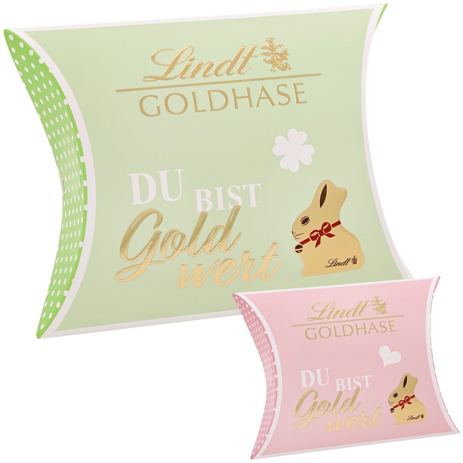 Lindt 'Du bist Gold wert' Goldhasen-Kissenpackung 43g