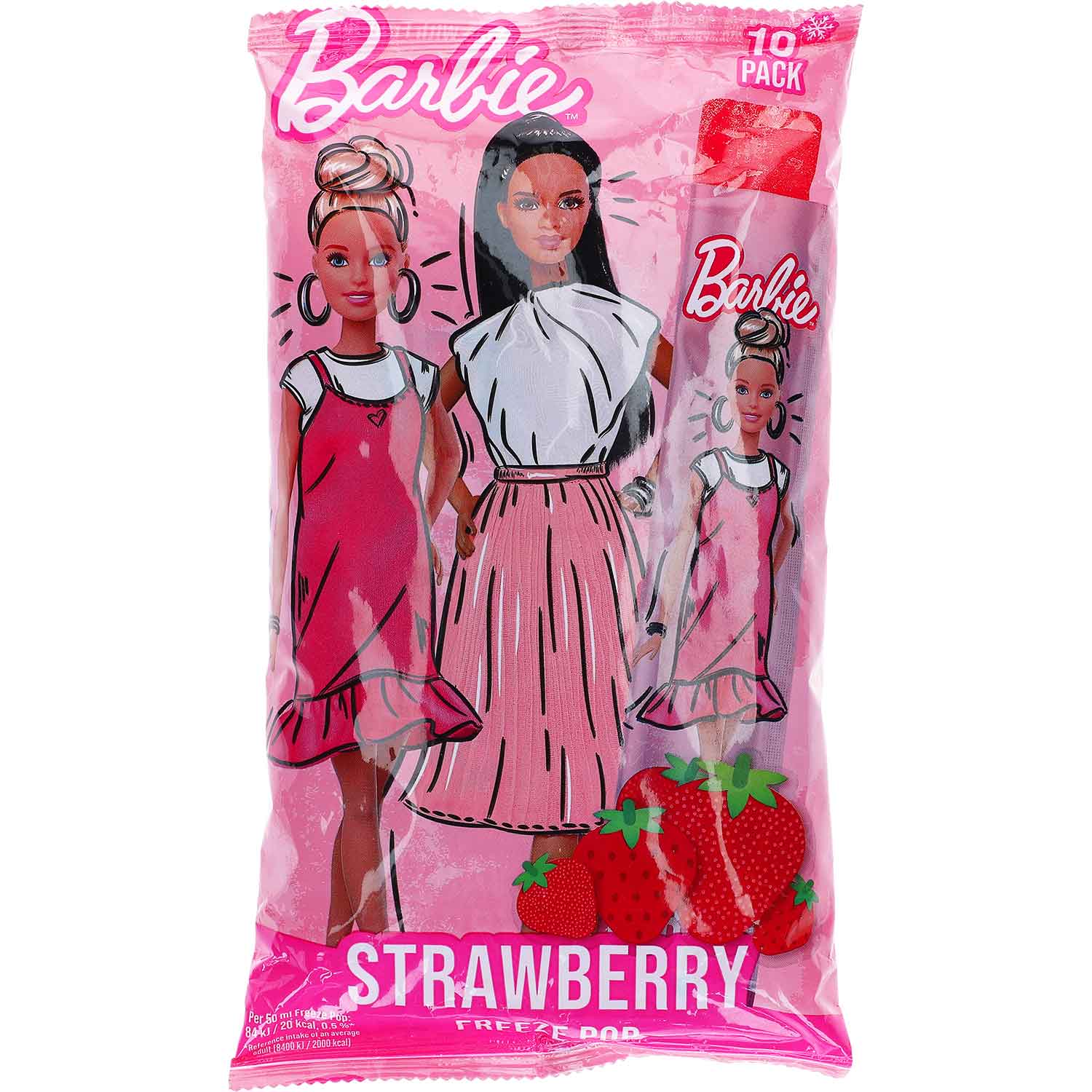 Barbie Freeze Pop Strawberry 10x50ml