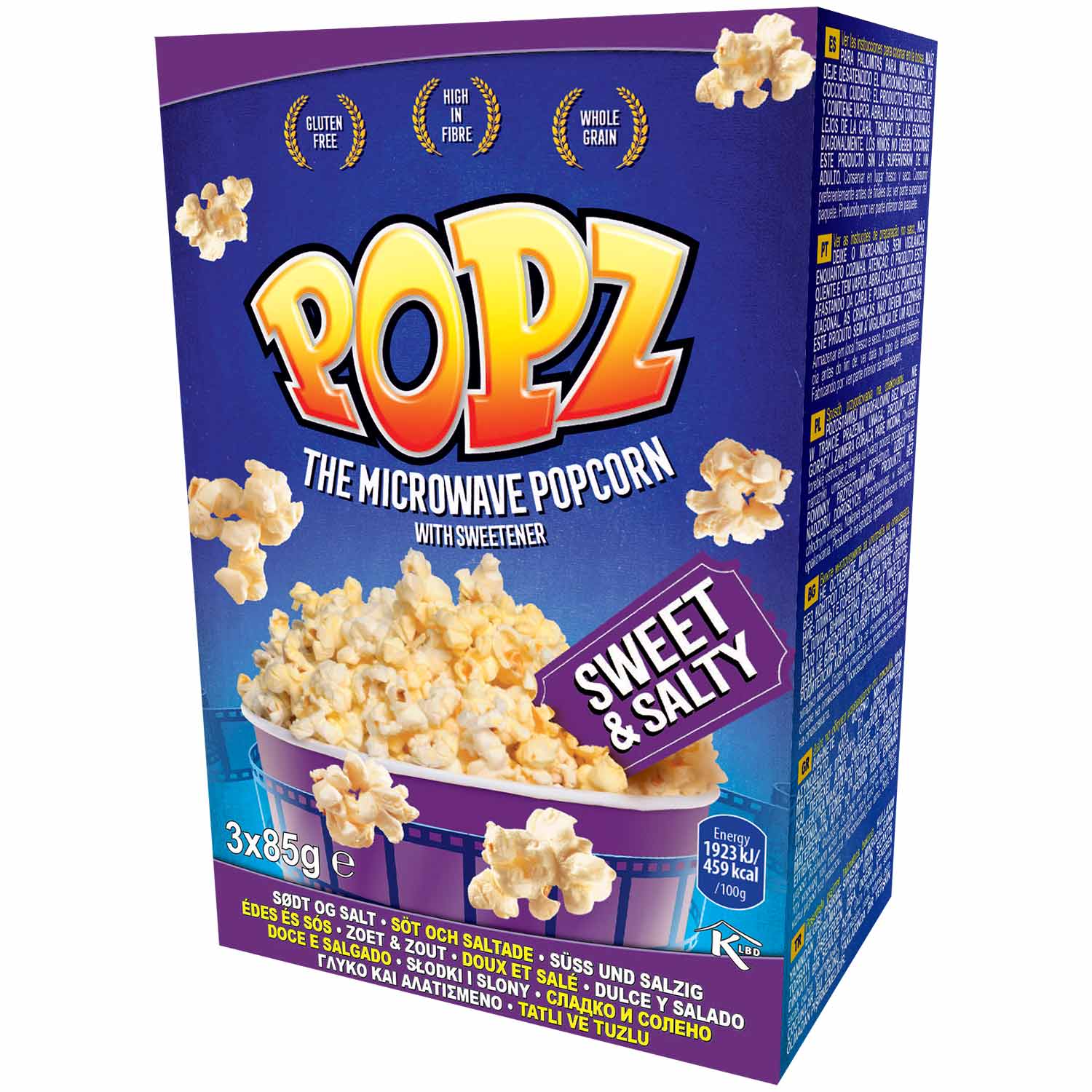 POPZ Mikrowellen-Popcorn Sweet & Salty 3x85g