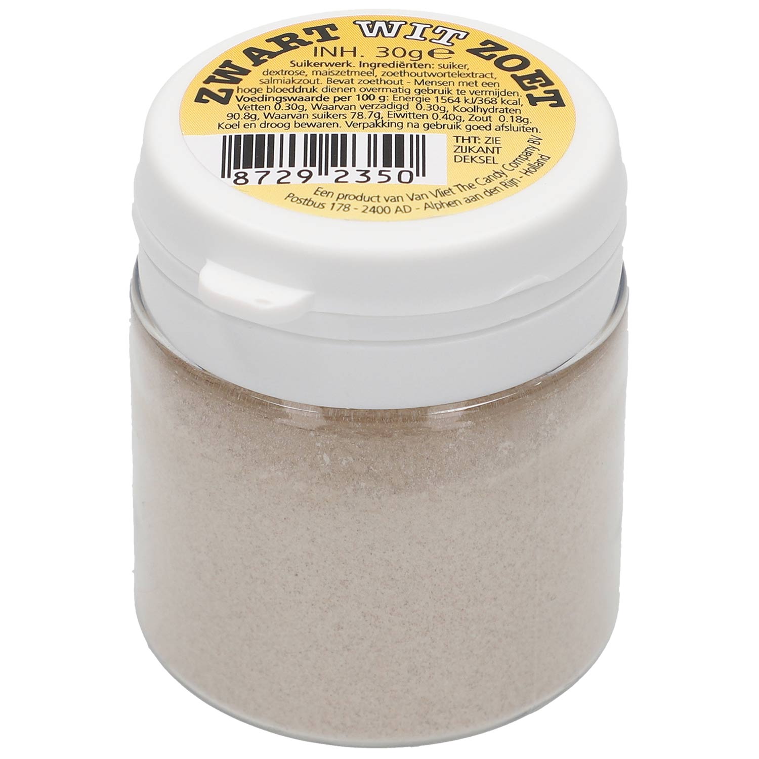 Van Vliet Zwart Wit Zoet Salmiakpulver 30g