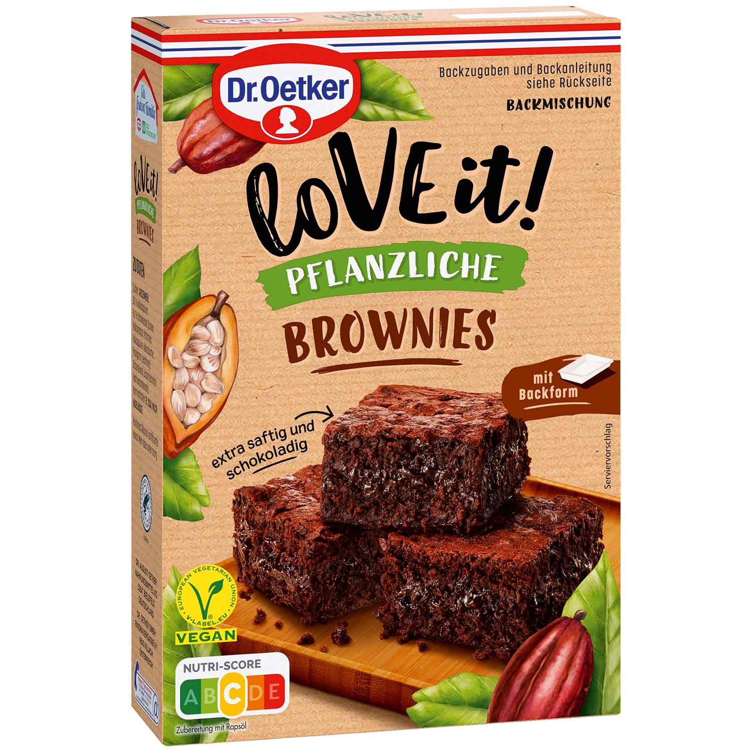 Dr. Oetker Backmischung Love it! Pflanzliche Brownies 480g