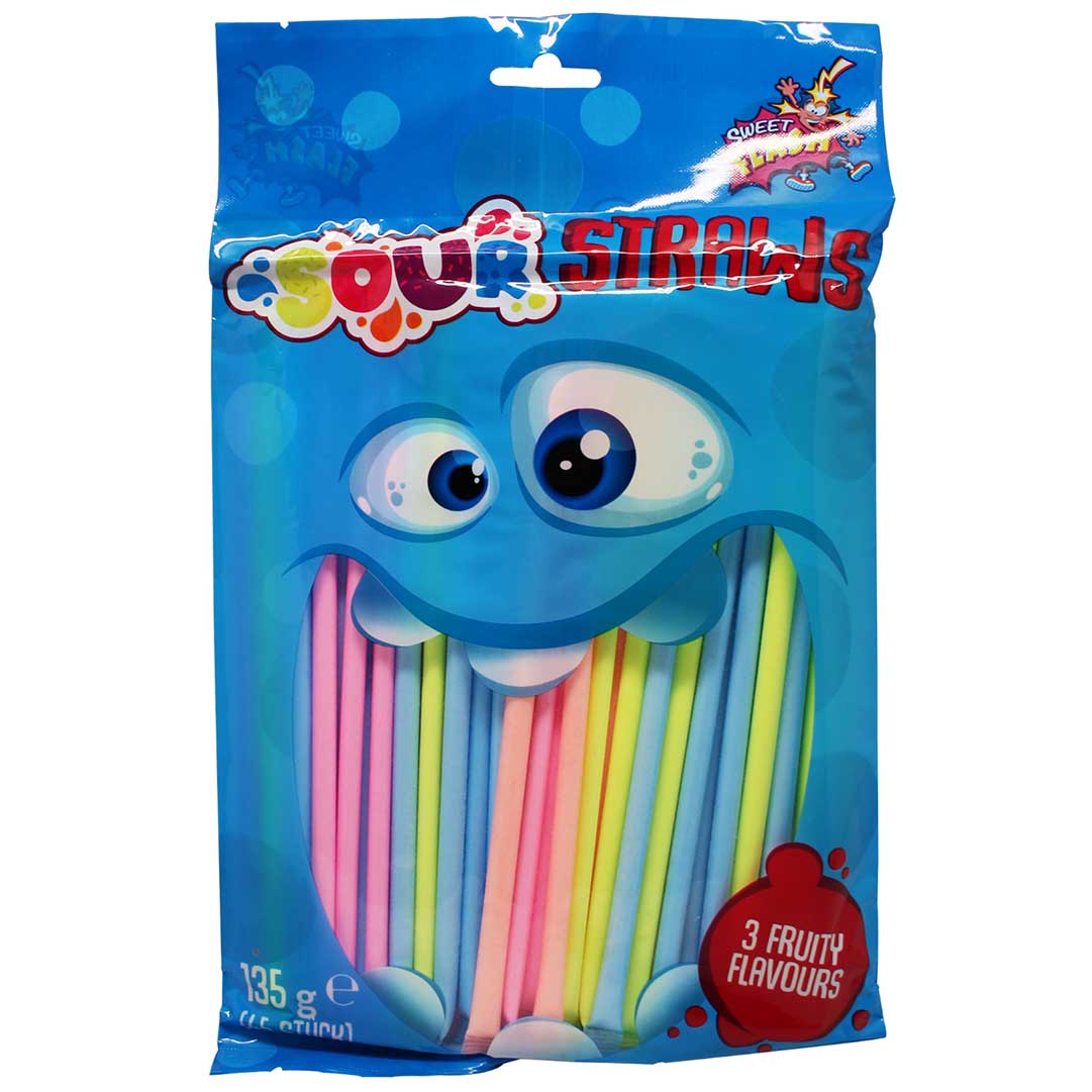Sweet Flash Sour Straws Schleckpulverstangen 45er